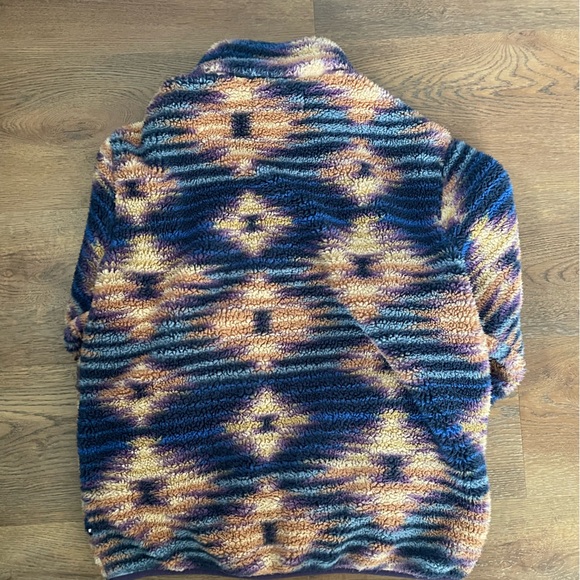 Edgar + Ash Fleece Sherpa Full Zip Aztec Tribal Streetwear - Picture 4 of 4